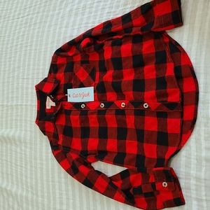 Cat & Jack Buffalo plaid flannel long sleeve shirt